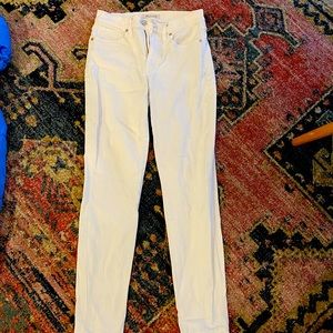 Madewell 9in white high rise skinny 27